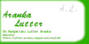 aranka lutter business card